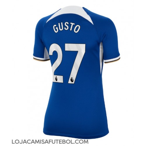 Camisa de Futebol Chelsea Malo Gusto #27 Equipamento Principal Mulheres 2023-24 Manga Curta